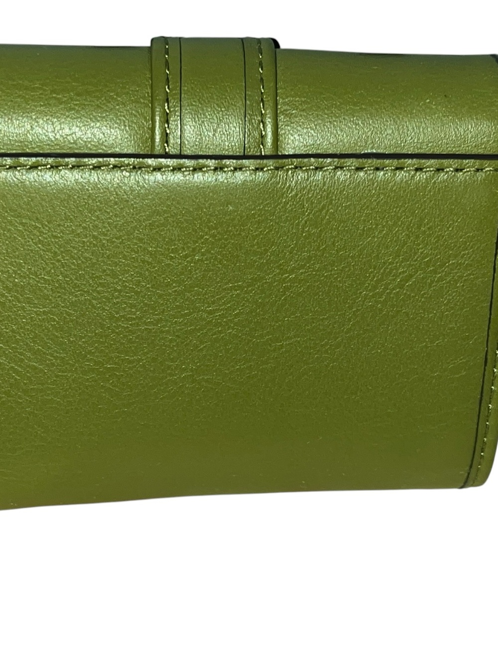 Michael Kors Colby Small Leather Tri-Fold Wallet in Safari Green - Picture 3 of 10